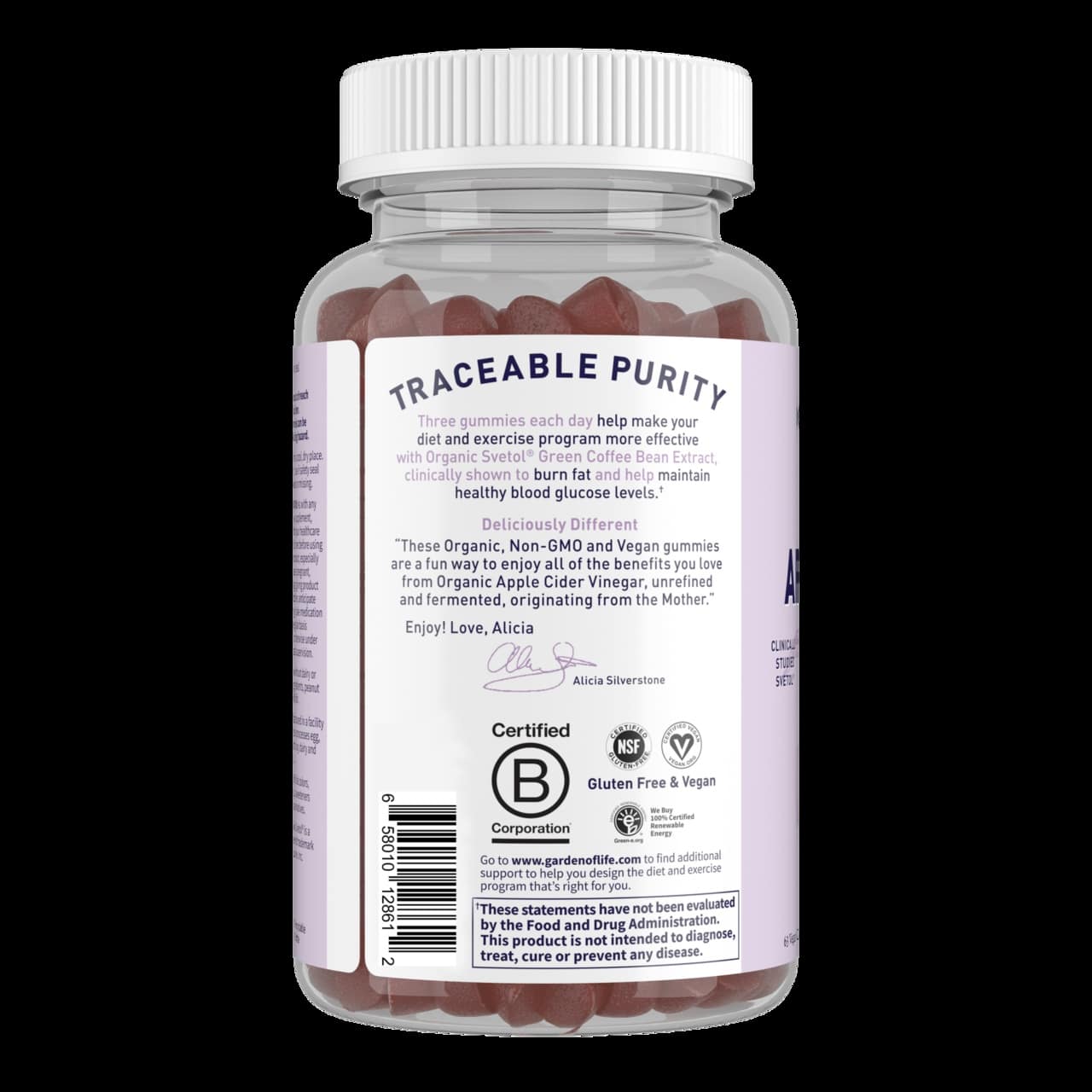 Mykind Organics Jablčný Ocot Diétní Gummies - 63 vegánskych gumičiek – Obrázok 3