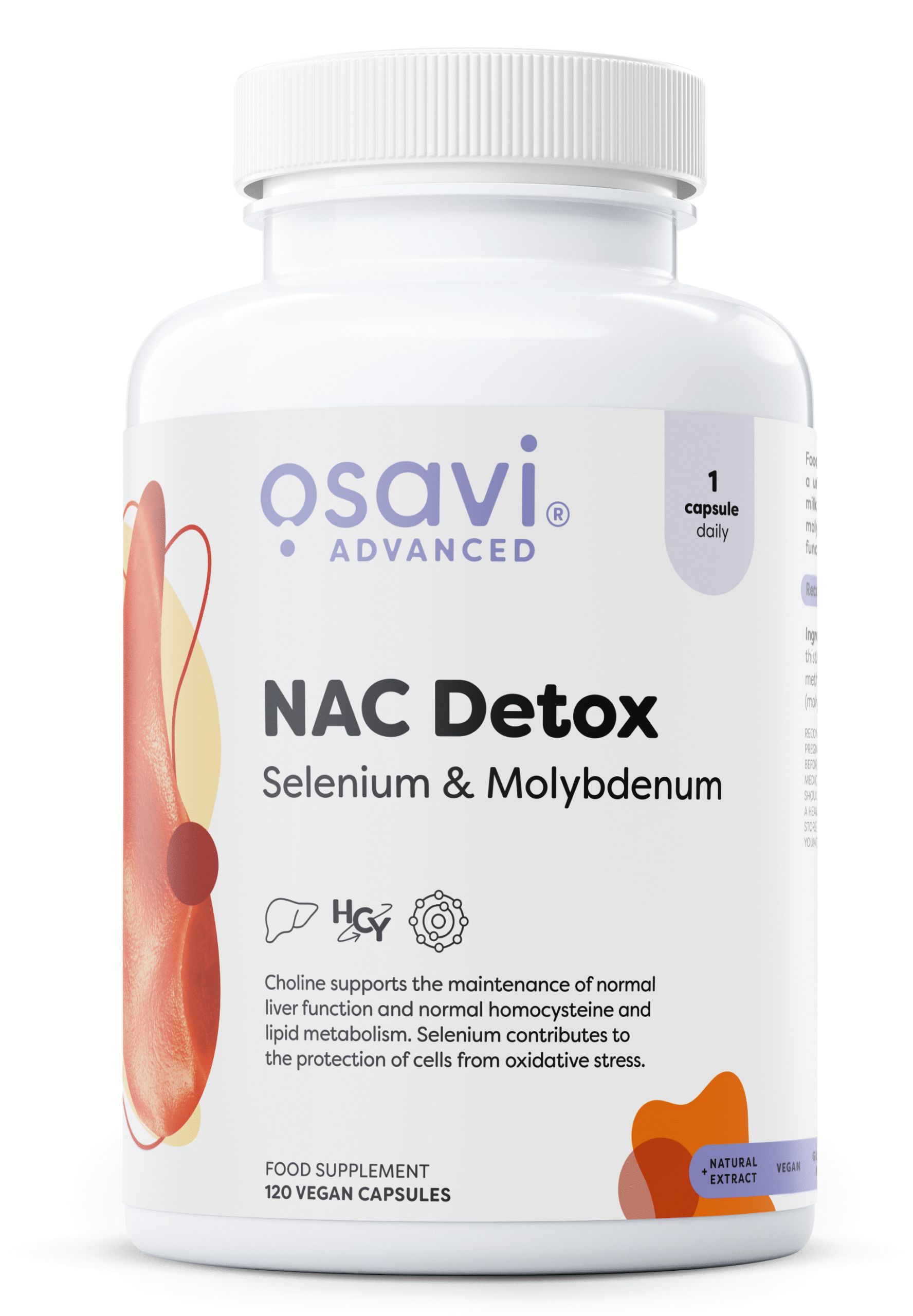 Osavi - NAC Detox, Selén & Molybdén - 120 vegánskych kapsúl