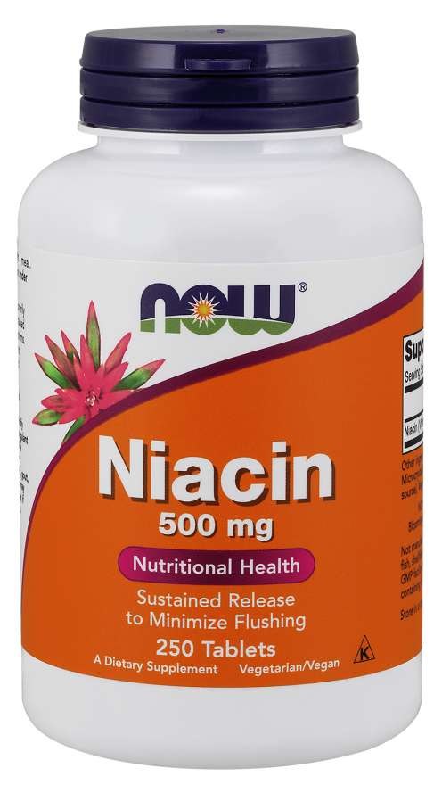 Niacín, 500 mg - 250 tabliet