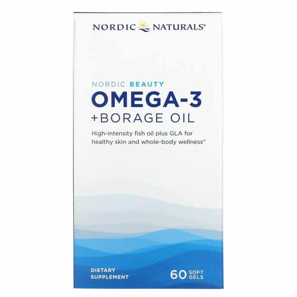 Nordic Beauty Omega-3 + Hjulkroneolie - 60 mäkkých kapsúl