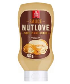 Orechová omáčka Nutlove, Biela čokoládovo arašidová - 280 ml