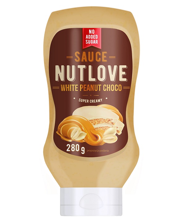 Orechová omáčka Nutlove, Biela čokoládovo arašidová - 280 ml