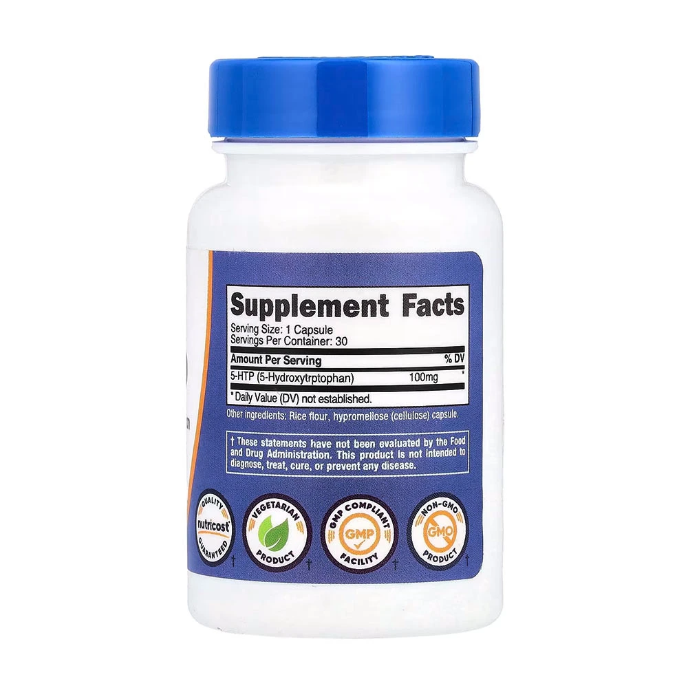 Nutricost - 5-HTP 100 mg (30 kapsúl) – Obrázok 2