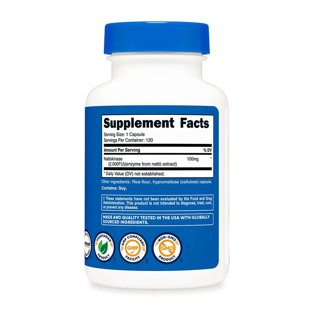 Nutricost - Nattokináza 2000 FU (120 kapsúl) – Obrázok 2