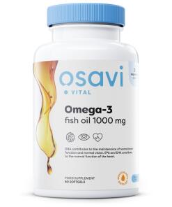 Omega-3 rybí olej, 1000 mg (s citrónom) - 60 mäkkých kapsúl