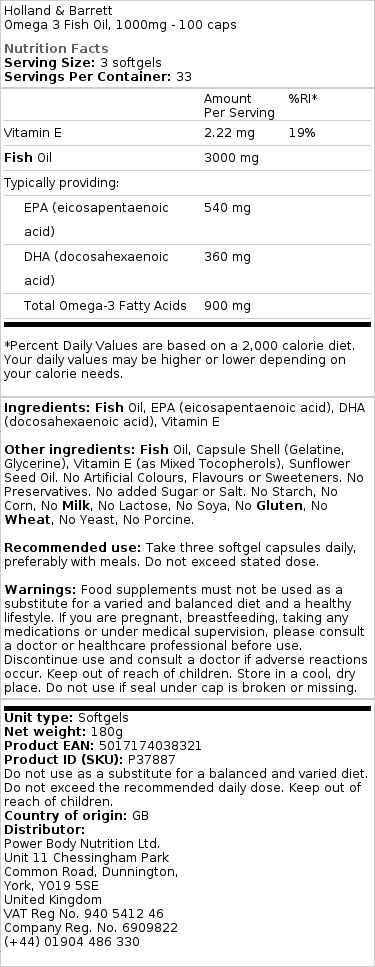 Omega 3 rybí olej, 1200 mg - 100 mäkkých kapsúl – Obrázok 2