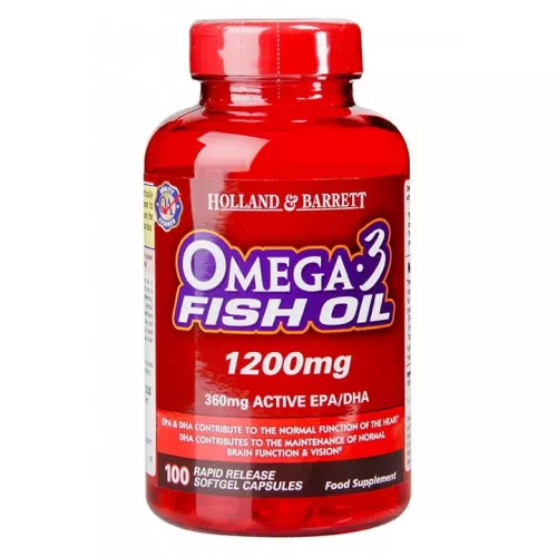 Omega 3 rybí olej, 1200 mg - 100 mäkkých kapsúl