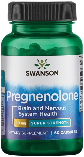 Pregnenolón, 50 mg super-sila - 60 kapsúl