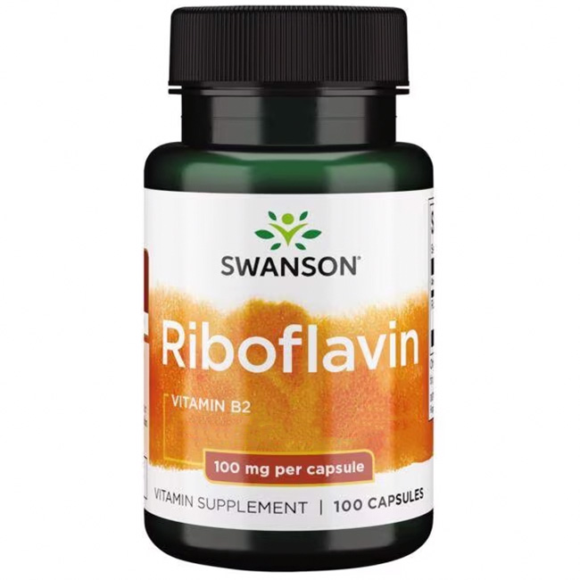 Riboflavín Vitamín B2, 100 mg - 100 kapsúl – Obrázok 2
