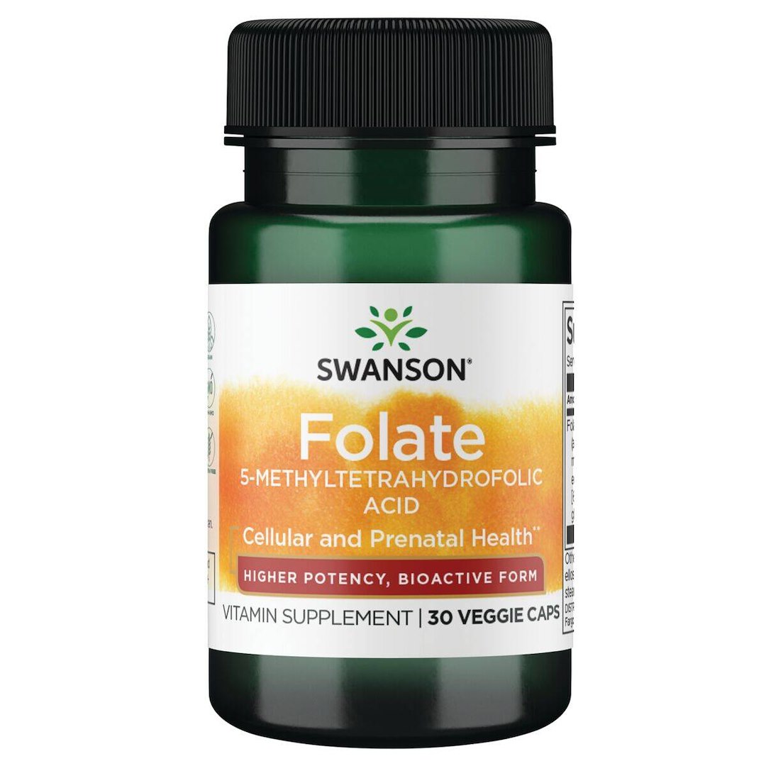 Swanson - SWANSON Folát Quatrefolic 800 mcg, 30 kapsúl