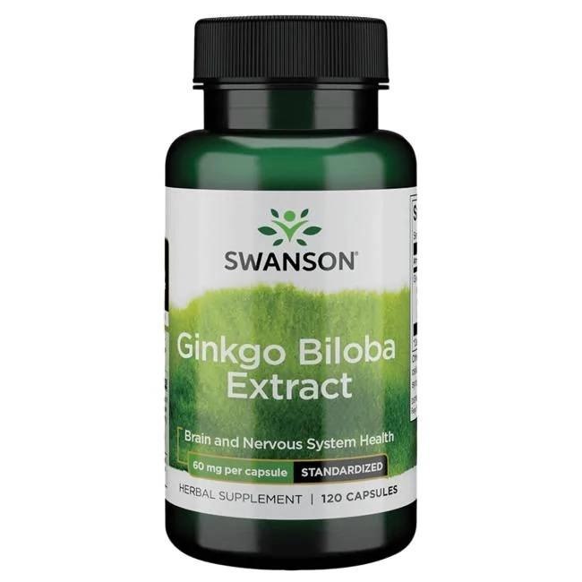 Swanson - SWANSON Extrakt z Ginkgo Biloba GinkgoSelect 60 mg, 120 kapsúl