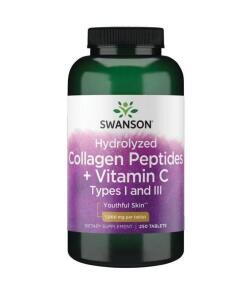 Swanson - SWANSON Hydrolyzovaný kolagén I a III + C 250 tabliet