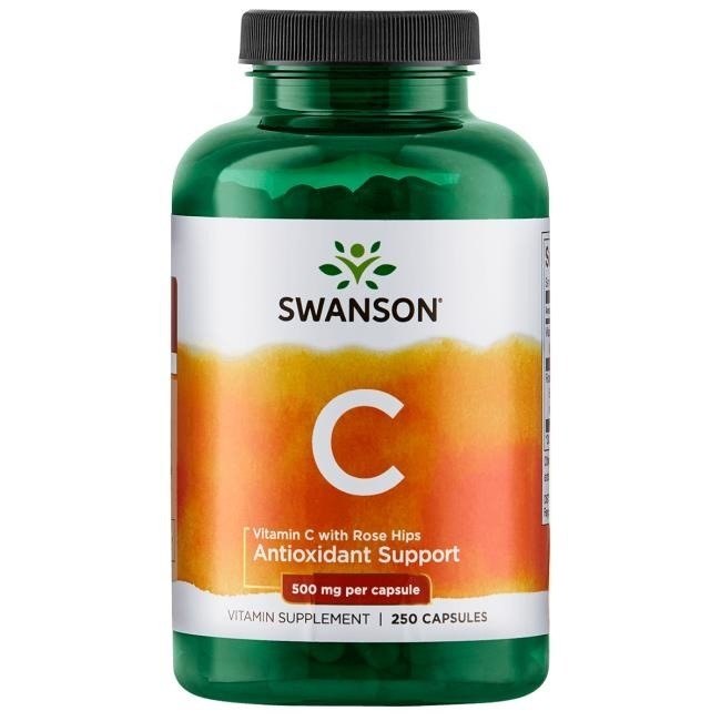 Swanson - SWANSON Vitamín C500 + divoká ruža 250 kapsúl