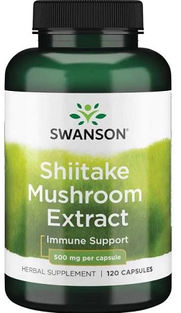 Shiitake hubový extrakt, 500 mg - 120 kapsúl