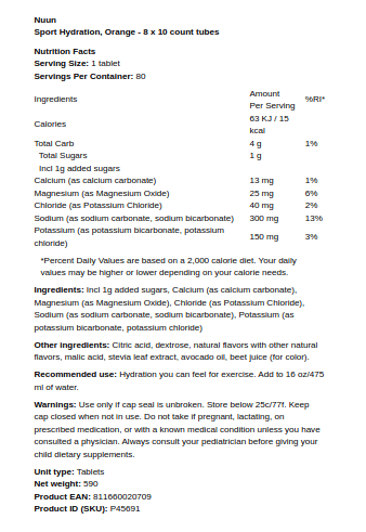 Športová hydratácia, oranžová - 8 x 10 počítacích rúr – Obrázok 2