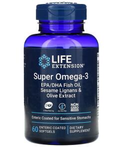 Super Omega-3 EPA/DHA s lignanmi zo sezamu a olivovým extraktom - 60 enterosolventných mäkkých kapsúl