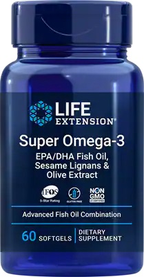 Super Omega-3 EPA/DHA s lignanmi zo sezamu a olivovým extraktom - 60 mäkkých kapsúl