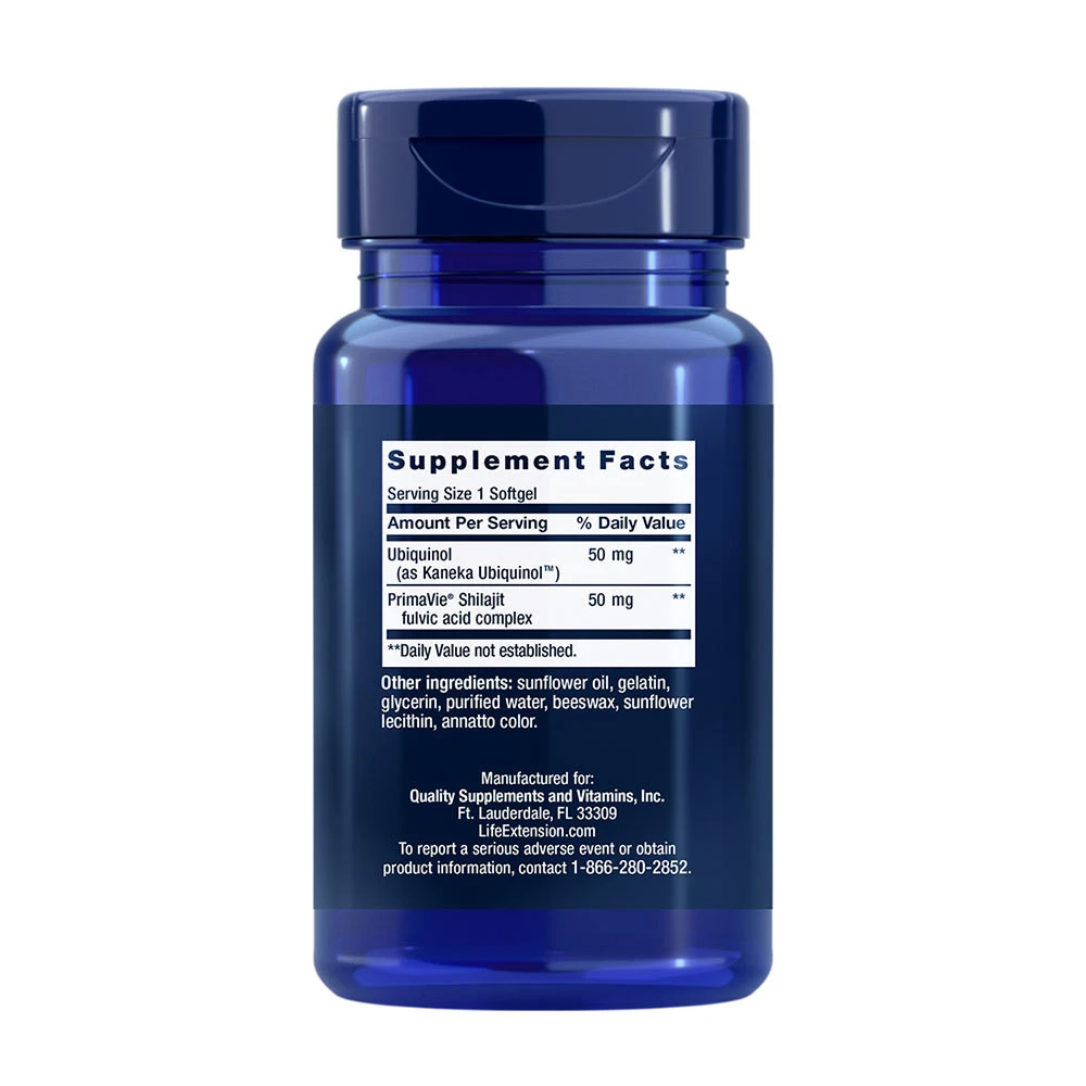 Super Ubiquinol CoQ10 s vylepšenou podporou mitochondrií, 50 mg - 30 mäkkých kapsúl – Obrázok 2