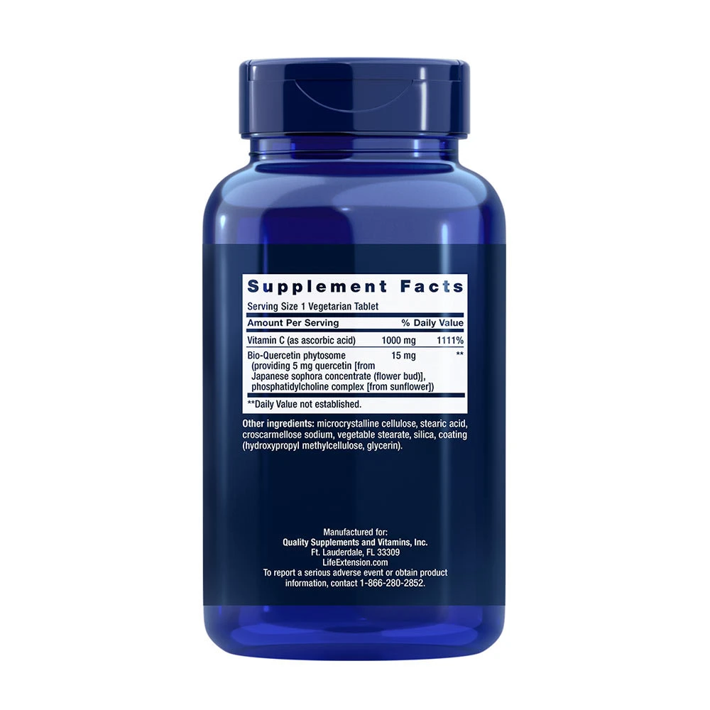 Vitamín C a Bio-Quercetin Phytosome - 250 vegetariánskych tabliet – Obrázok 2