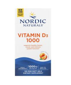 D-vitamín D3, 1000 IU Pomaranč - 120 mäkkých kapsúl