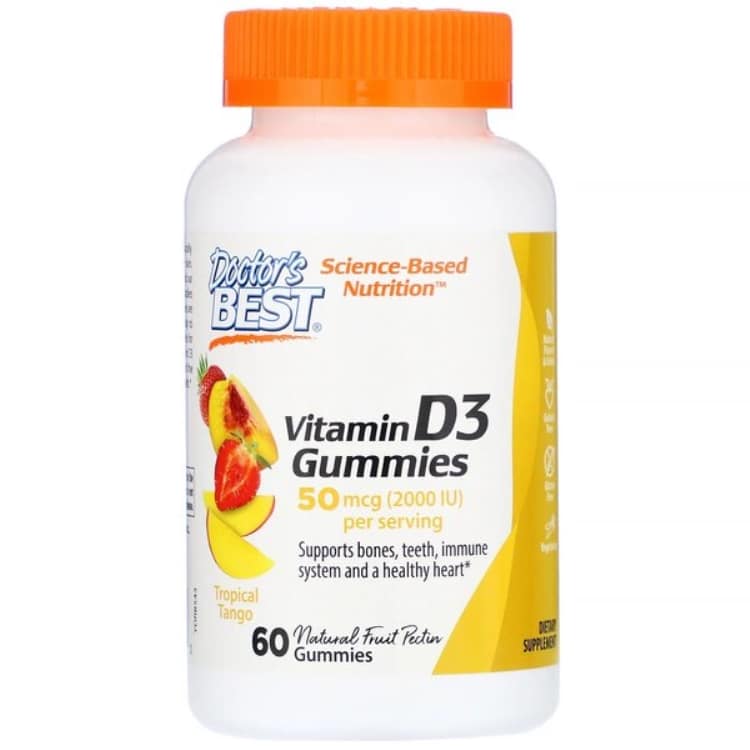 Vitamín D3 vo forme gumových cukríkov, tropické mango - 60 gumeniek