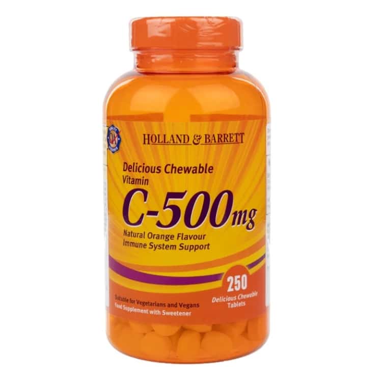 Vitamín C s šípkami na žuvanie