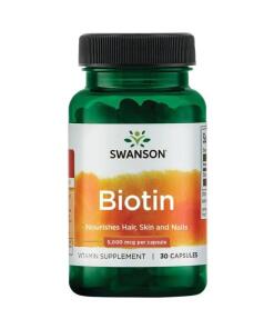 Biotín, 5000 mcg - 30 kapsúl