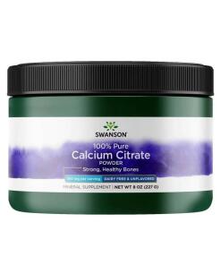 Citrát vápenatý prášok, 100 % čistý a bez mlieka - 227 g