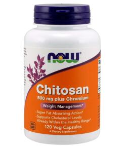 Chitosan, 500 mg plus chróm - 120 vegetariánskych kapsúl
