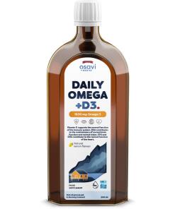 Denný Omega + D3, 1600mg Omega 3 (Prírodná Citrónová) - 500 ml