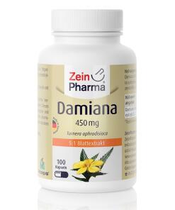 Damiana, 450 mg - 100 kapsúl
