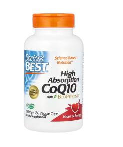 Vysoko absorbovateľný CoQ10 s BioPerine, 200 mg - 180 kapsúl