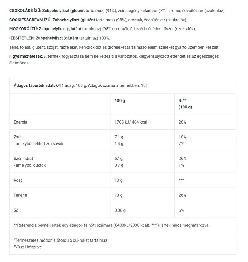 Okamžité ovsené vločky s čokoládou - 1000g – Obrázok 2
