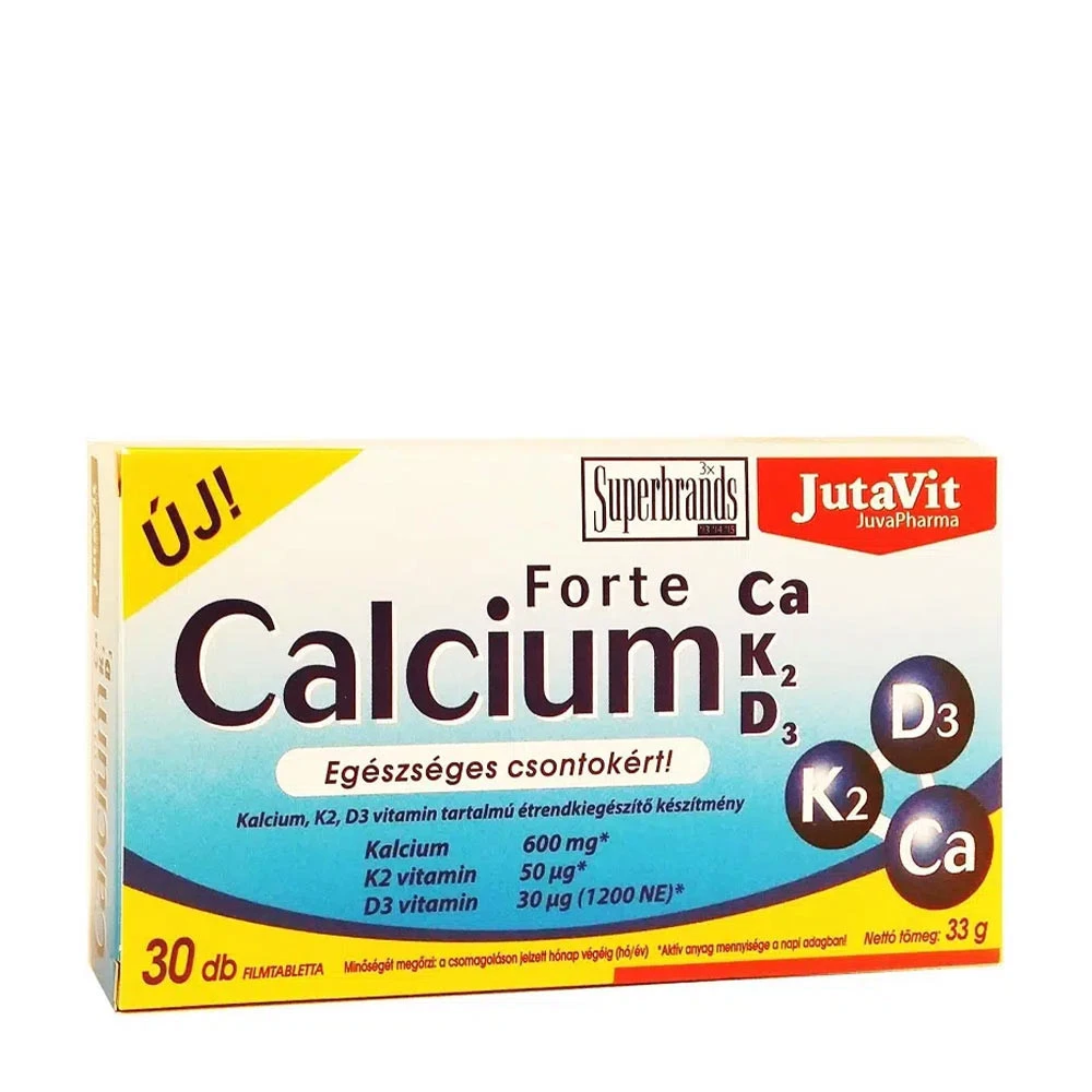 JutaVit - JutaVit Vápnik Forte + Ca/K2/D3 (30 tabliet)