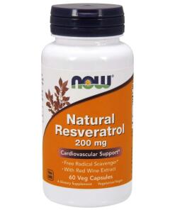Prírodný resveratrol s extraktom z červeného vína, 200 mg - 60 vegánskych kapsúl