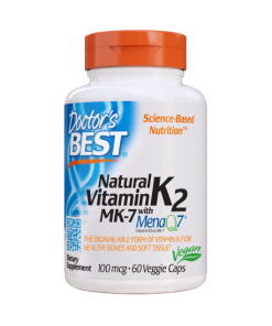 Prírodné vitamín K2 MK7 s MenaQ7, 100 mcg - 60 kapsúl