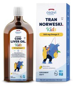 Osavi - OSAVI Nórsky tresčí pečeňový olej pre deti, 500 mg - citrónová príchuť (500 ml)