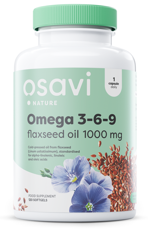 Omega 3-6-9 Ľanový olej, 1000mg - 120 mäkkých kapsúl