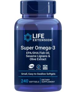 Super Omega-3 EPA/DHA s lignanmi zo sezamu a olivovým extraktom - 240 mäkkých kapsúl