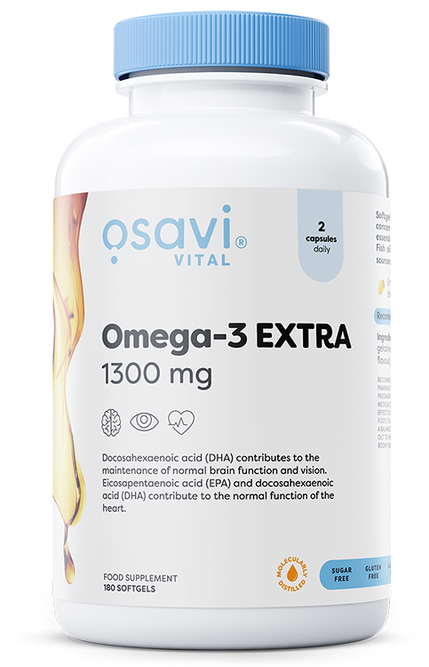Omega-3 Extra - 1300 mg (Citron) - 180 mäkkých kapsúl