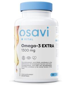 Omega-3 Extra, 1300 mg (Citron) - 60 mäkkých kapsúl
