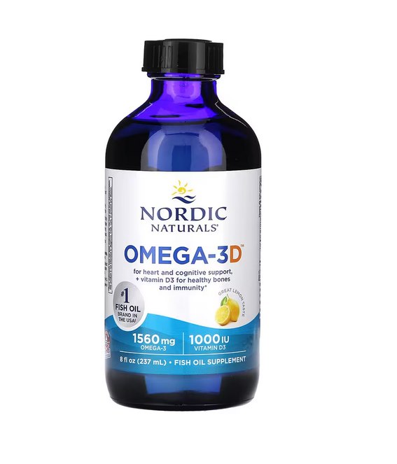 Omega-3D, 1560 mg Citrón - 237 ml