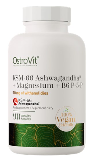 OstroVit - OstroVit KSM-66 Ashwagandha® + Horčík + B6 P-5-P (90 rastlinných kapsúl)
