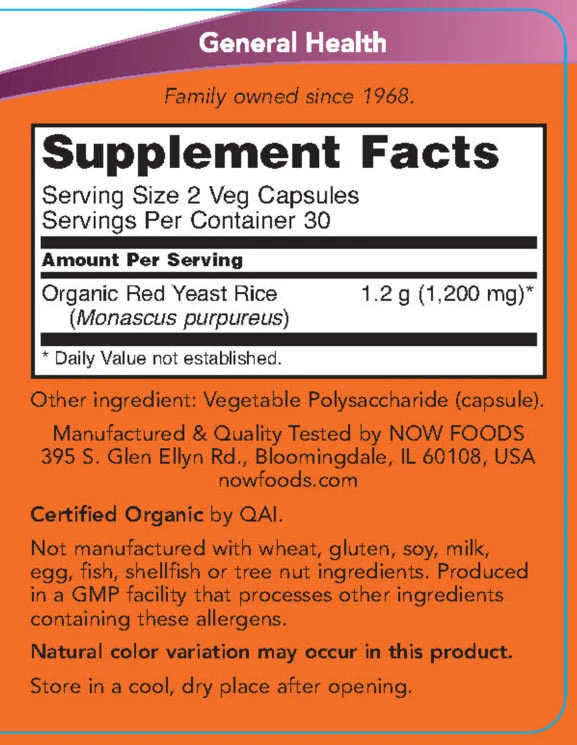 Červená ryža s kvasnicami, 600 mg - 60 kapsúl – Obrázok 3