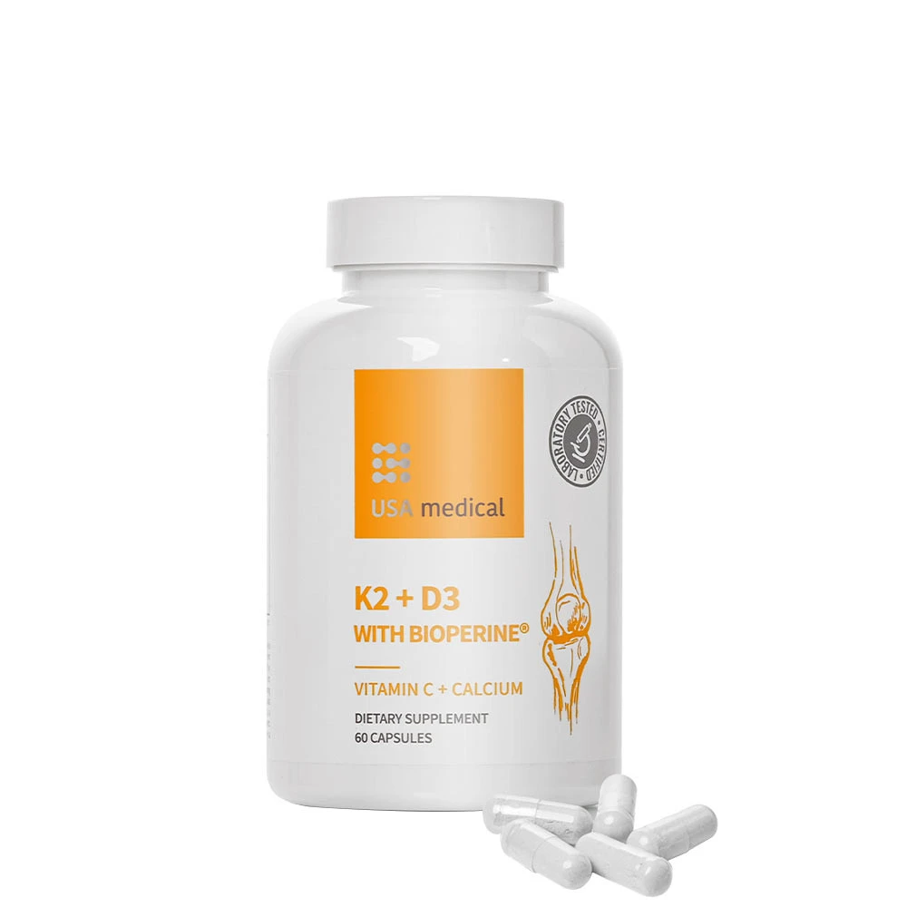 USA medical - USA medical K2+D3 s bioperínom (60 kapsúl)
