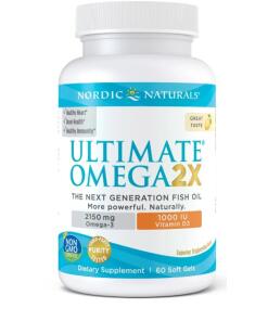 Ultimátne Omega 2X s D-vitamínom, 2150 mg Citrón - 60 mäkkých kapsúl