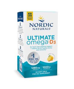 Ultimátne Omega-D3, 1280 mg Citrón - 60 mäkkých kapsúl