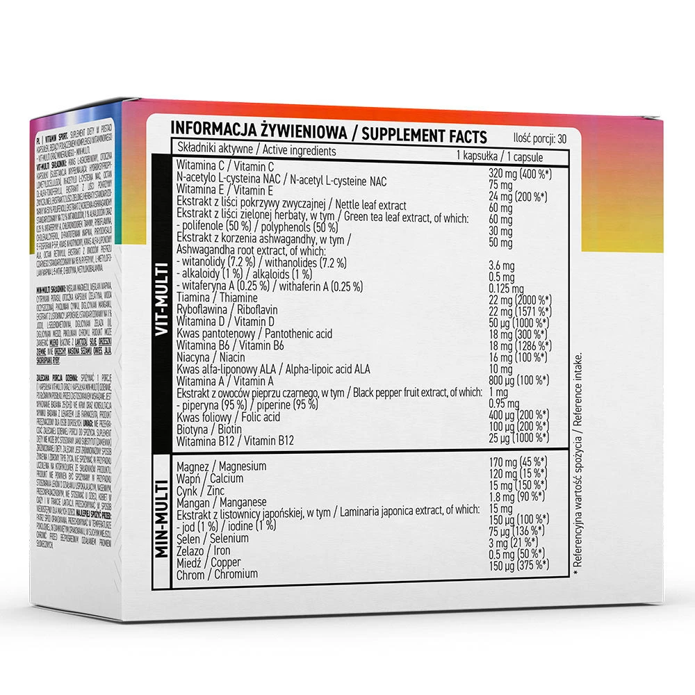 OstroVit - VITA&MINERÁLY Sport - 60 kapsúl – Obrázok 5