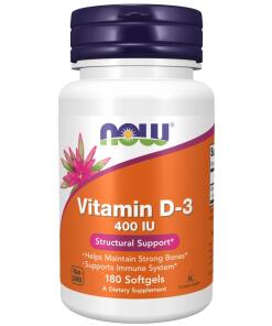 Vitamín D3, 400 IU - 180 mäkkých kapsúl