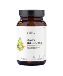 Aura Herbals - AURA HERBALS B3 830 mg, niacín (60 kapsúl)